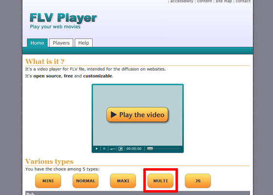 FLV Playerトップページ